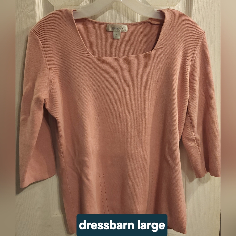 Dress Barn Soft Pink Blouse Size Large